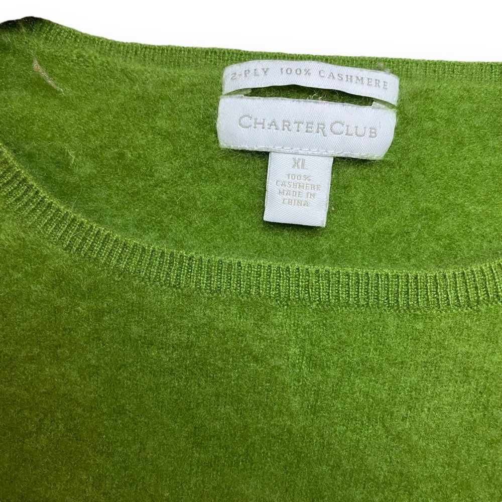 Cashmere Cropped Green Sweater - Picture 5 of 7